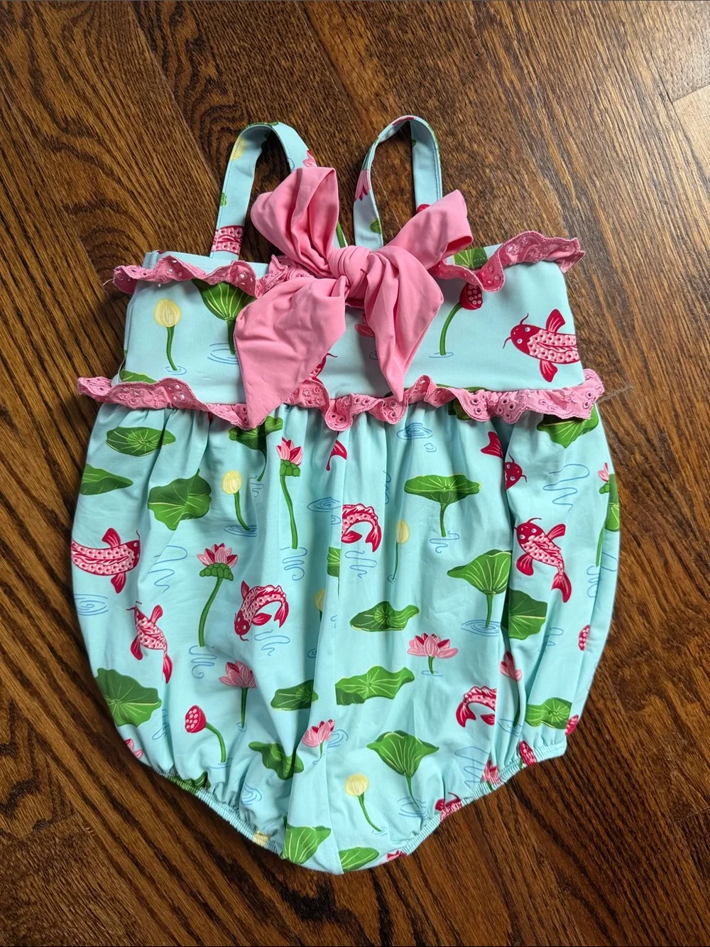 Beaufort Bonnet Company St. Bart's Bubble Swimsuit Cute & Koi Lily Pad Ruffle 3T